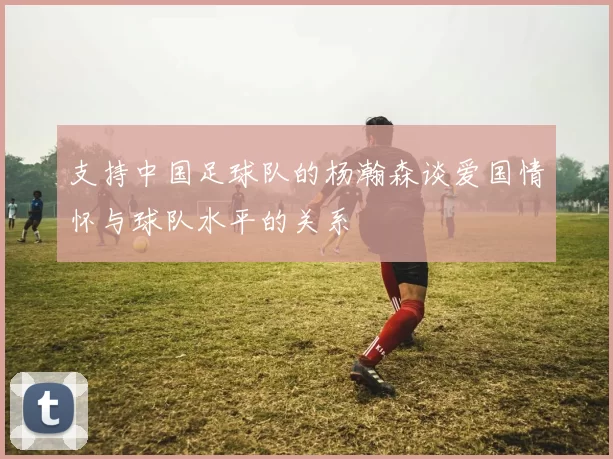 支持中国足球队的杨瀚森谈爱国情怀与球队水平的关系