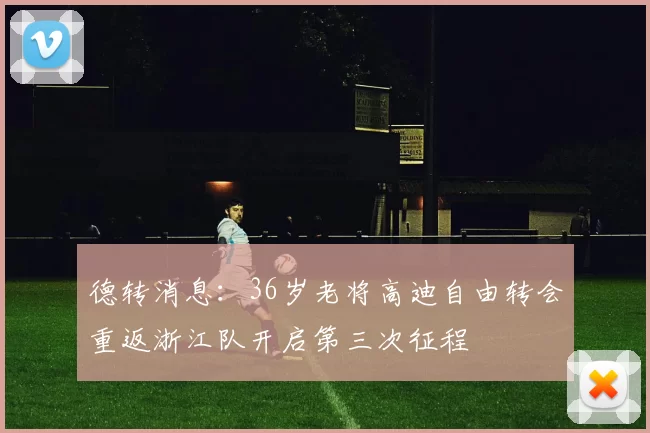 德转消息：36岁老将高迪自由转会重返浙江队开启第三次征程